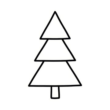 Simple doodle of a Christmas tree