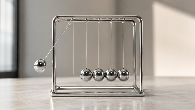金属製のニュートンのゆりかご
