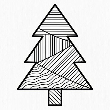 Christmas tree with geometric patterns