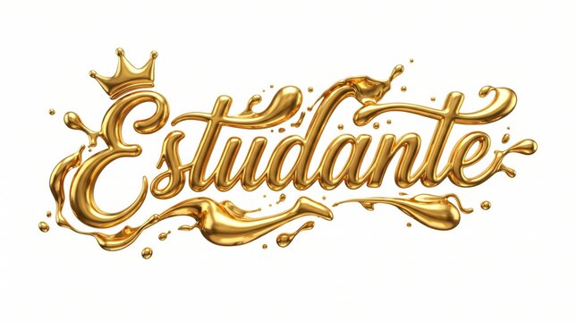 Lettering 3D Estudante Educa&ccedil;&atilde;o Dia do Estudante