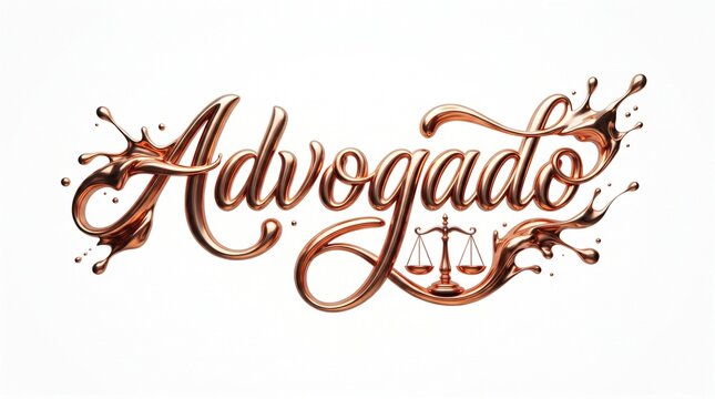Lettering 3D Advogado Direito Advocacia Jur&iacute;dico