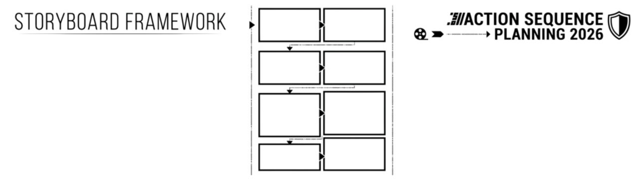 Vertical Storyboard Layout Template for Action Sequence Planning and Video Production 2026