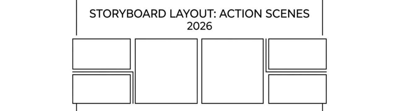 Professional Vertical Storyboard Layout for Action Scenes 2026 Film and Video Production Template