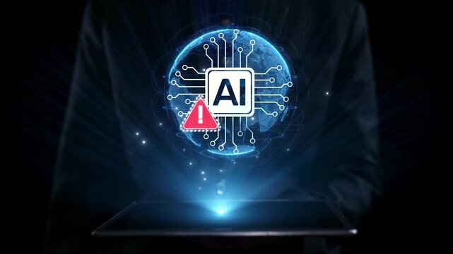 AI interface showing prompt error warning and system alert. AI prompt failure can lead to incorrect output or hallucination. Managing AI prompt error is crucial in safe AI deployment. Elide