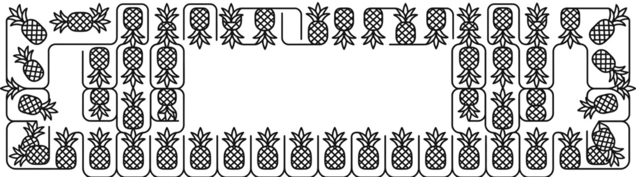 Pineapple Fruit Frame by Frame Vector Sequence for Animation Outline Illustration 2026 Edition 58