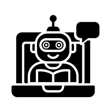 learning assistant style glyph icon