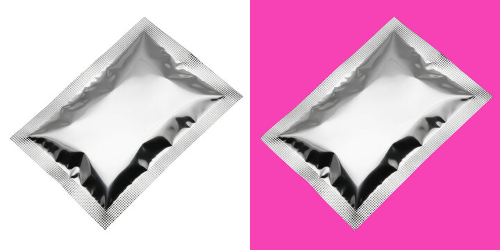 Sealed condom packets packaging design