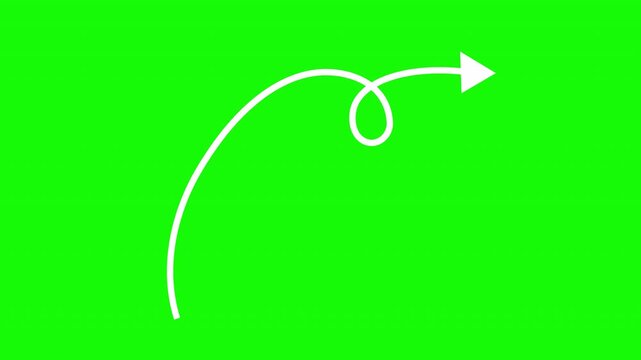 Doodle arrows green screen motion video 4k Bakground green screen animation effect