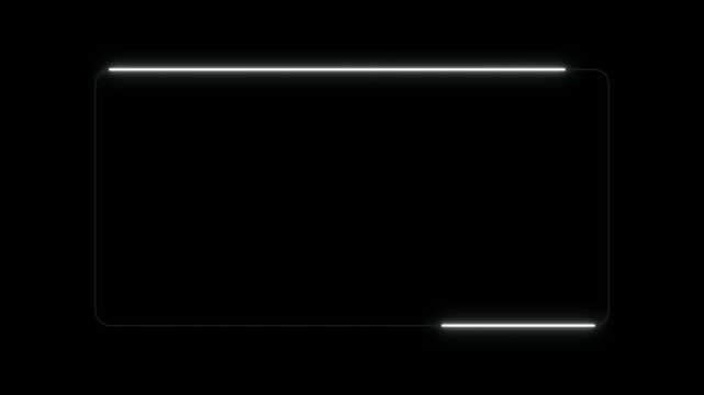 Glowing White Laser Neon Frame Border Loop