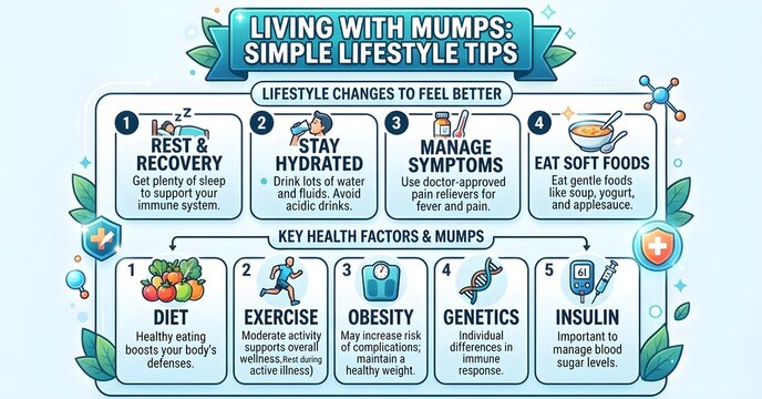  Living with Mumps: Simple Lifestyle Tips for Faster Recovery, Hydration, Soft Foods, Rest, Symptom Relief, Exercise Guidance, Obesity, Genetics, Insulin, Immunity, Prevention, and Daily Wellness Supp