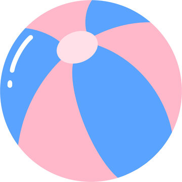 cute pink blue beachball