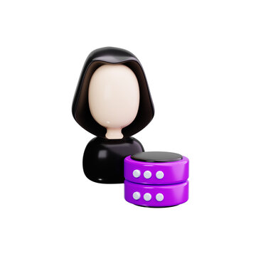 hacker 3d render icons
