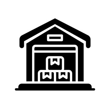 warehouse glyph icon