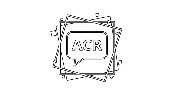 Abstract Speech Bubble with ACR Text - Geometric Design