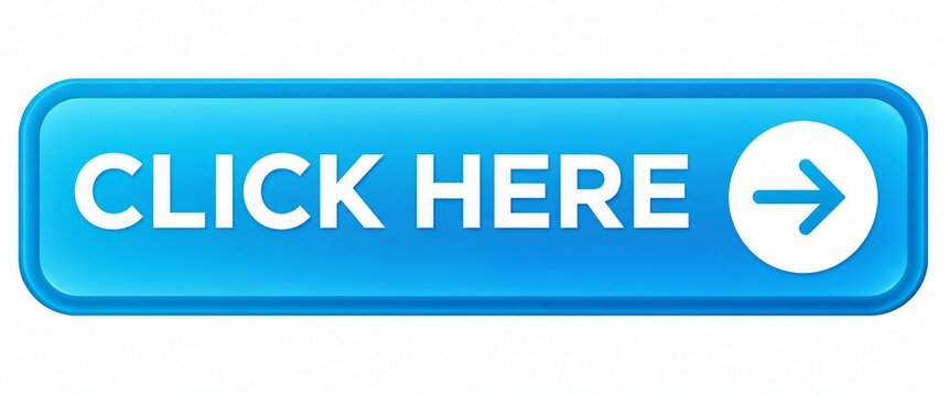Modern click here button with arrow icon on blue gradient background