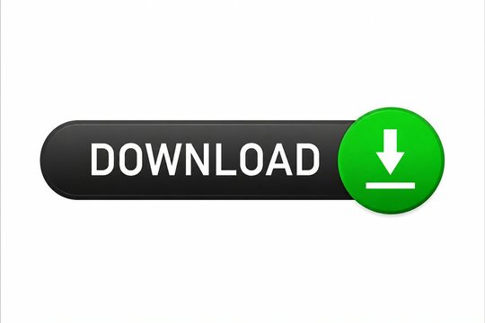Modern download button with green arrow icon