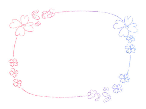 Png botanical frame glitter gradient effect