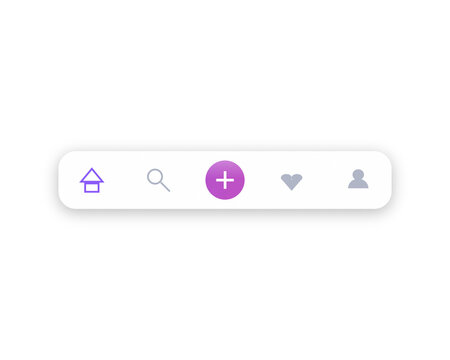 Neumorphic user interface elements, mobile app ui design kit. Buttons, bars, sliders in neumorphism style for website or. Mobile Tab Bar Ui element overlay png