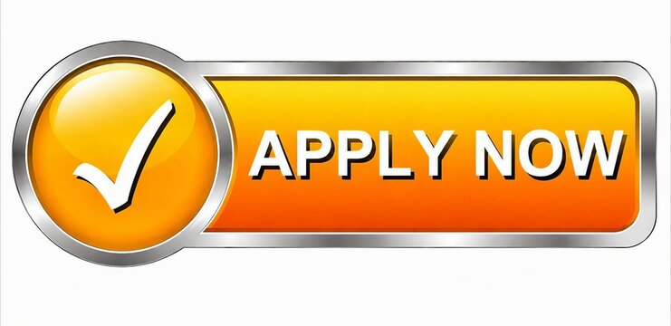 Bright orange apply now button with checkmark icon