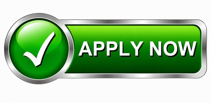 Green apply now button with checkmark icon