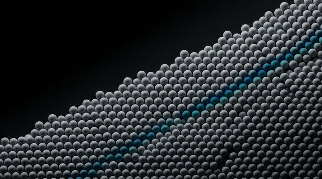 Carbon nanotube bundle cross section with hexagonal packing, TEM-style 3D render