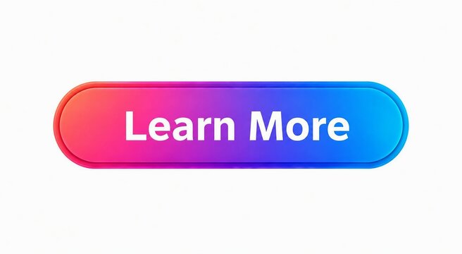 Modern colorful learn more button with gradient effect