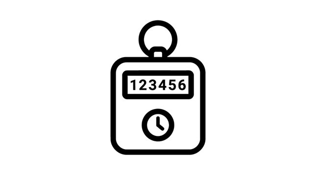 Digital stopwatch icon representing time tracking and numeric performance measurement