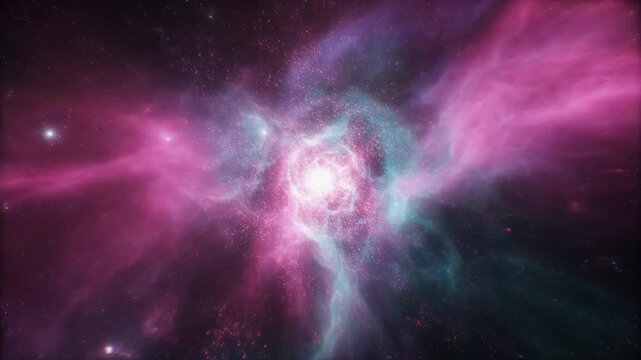 Abstract cosmic nebula explosion in deep space