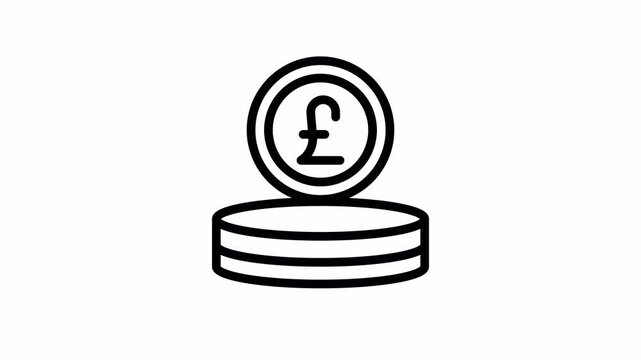 Pound minimalist stroke animation