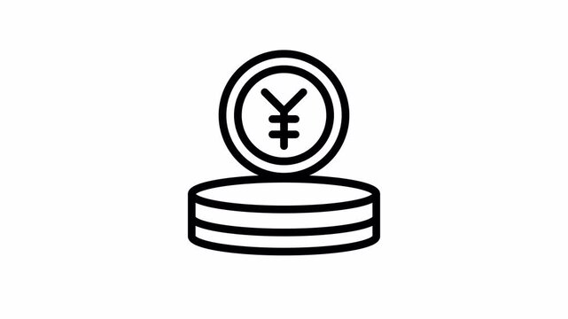 Yen minimalist stroke animation