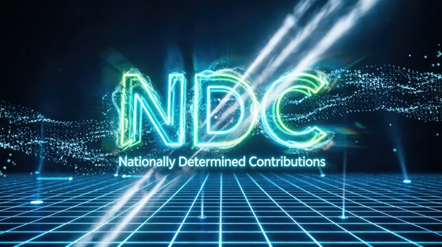 Futuristic Nationally Determined Contributions NDC Concept Graphic