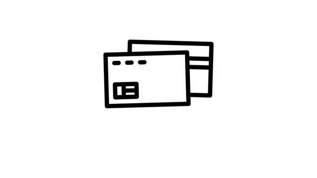 Bank Fraud minimalist stroke animation