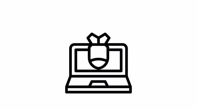 DoS Attack minimalist stroke animation