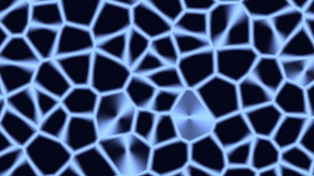 Voronoi cell pattern seamless loop, organic cells with drifting centres abstract background