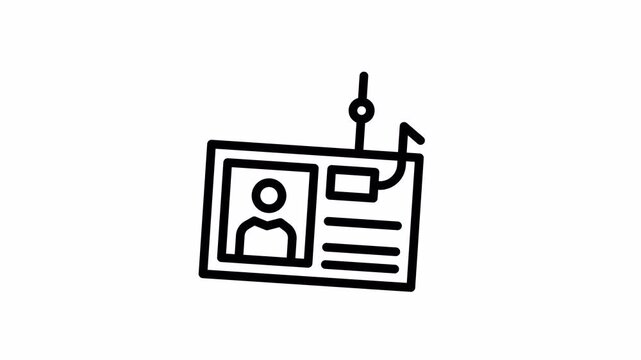 Identity Theft minimalist stroke animation