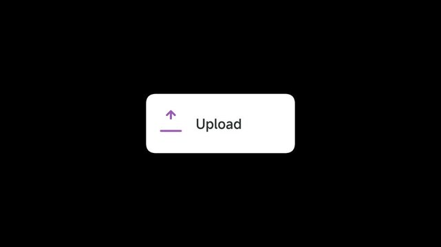 Digital interface button displaying an upload action with a simple arrow icon design for web navigation and modern user experience web applications