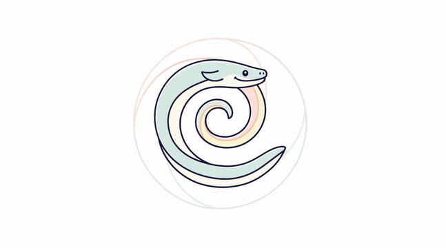 colorful snake logo design