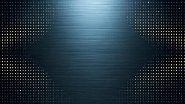 Shiny metal panel with diagonal hexagon dotted texture and brushed metallic diamond frame subtle