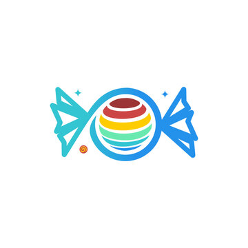candy planets star vector