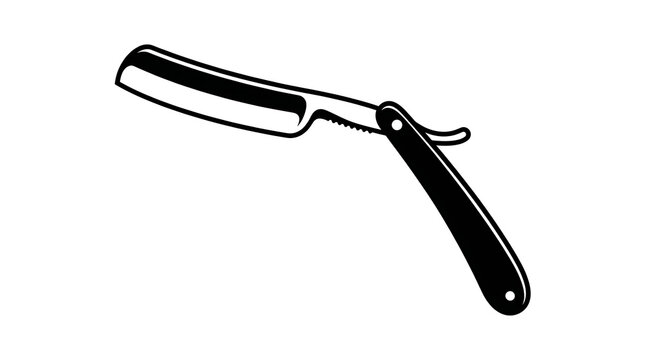Straight razor vector icon isolated on white background