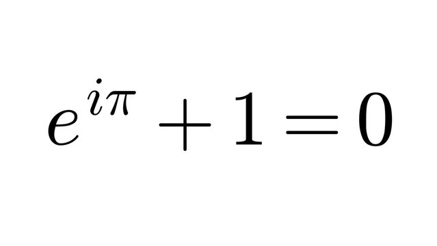 Euler Identity, high-level mathematics equation overlay, black transparent 4K