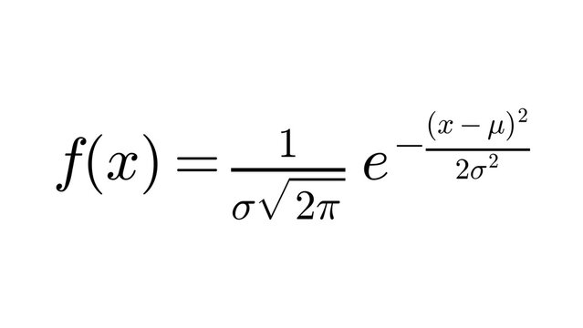 Normal Distribution, high-level mathematics equation overlay, black transparent 4K