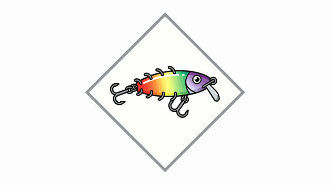 Colorful Rainbow Fishing Lure, Angling Bait, Artificial Bait, Fishing Gear