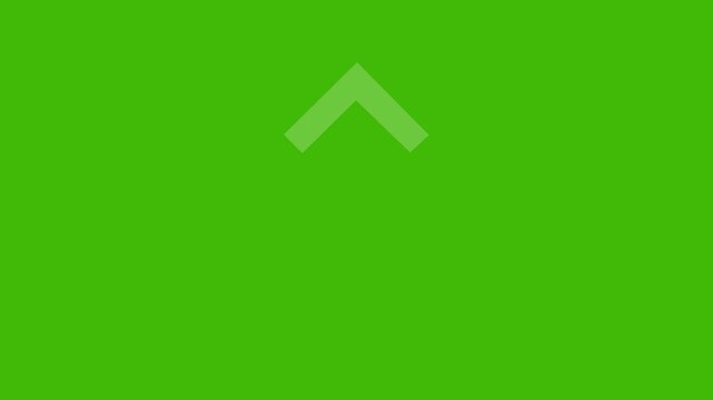 Animated double arrow upward motion on green screen background, for ui ux, digital interface navigation, swipe up gesture, website scrolling, and, interactive user experience
