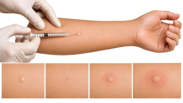 Mantoux Test Tuberculin Skin Test Medical Procedure Illustration