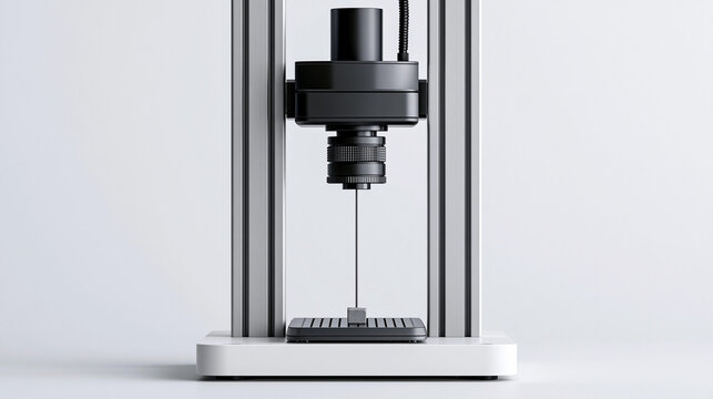 High-tech machine testing the tensile strength of a material, stress testing, product endurance validation