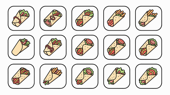 collection of various burritos