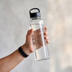 Hand Holding Reusable Water Bottle