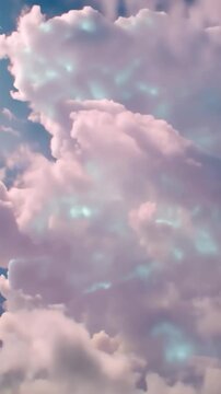 A Beautiful Transformation of Clouds in the Sky: Captivating Changes in Light and Color from Morning to Noon