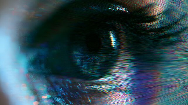 Macro pixel display screen glitching background visual